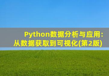 Python数据分析与应用:从数据获取到可视化(第2版)