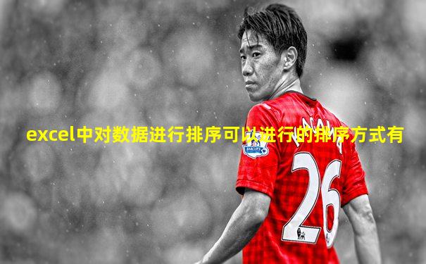 excel中对数据进行排序可以进行的排序方式有
