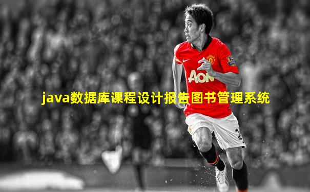 java数据库课程设计报告图书管理系统