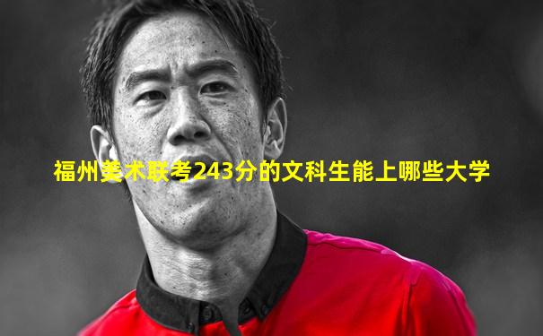 福州美术联考243分的文科生能上哪些大学